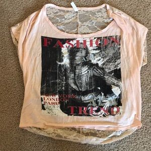 Bella D Graphic T-Shirt with Lace